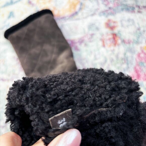 Moncler Shearling Suede Wedge Boots - Picture 2 of 9